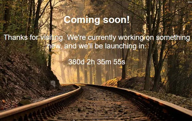 make a coming soon page using html