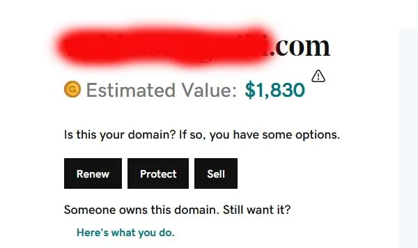 Godaddy Domain Appraisal
