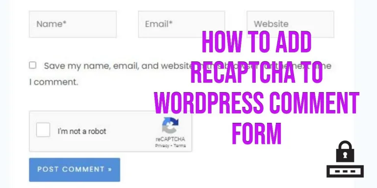 reCaptcha to WordPress comments