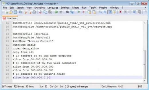 wpadmin htaccess